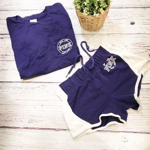 VS PINK T-shirt and shorts bundle